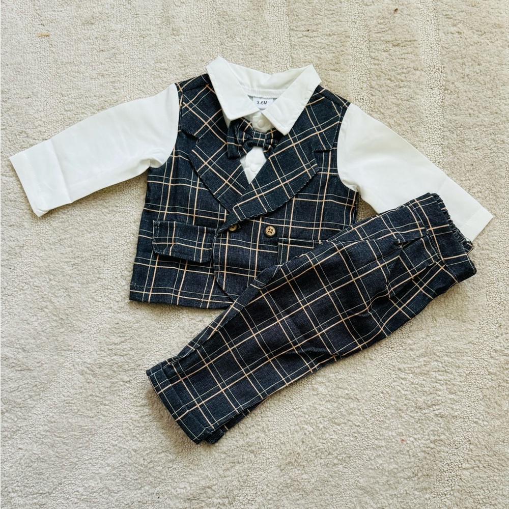 Baby Boy Plaid Suit